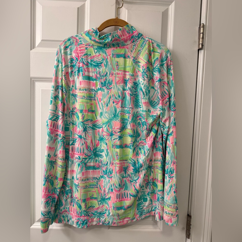 Lilly Pulitzer Luxletic Hadley Quarter Zip Jacket in Perfect Match - Picture 2 of 6